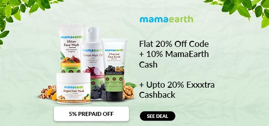 Mamaearth deals coupon codes and discounts and get extra 20% cashback Sign up Now Say hello to discounts